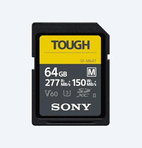 Sony 64GB SDXC-Karte TOUGH Cl10 UHS-II U3 V60, 277/150 MB/s Speicherkarte