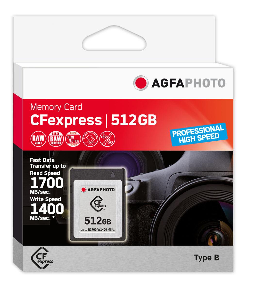 AgfaPhoto 512GB CFexpress-Karte Prof. High Speed, 1400MBs/1700MBs, Typ-B
