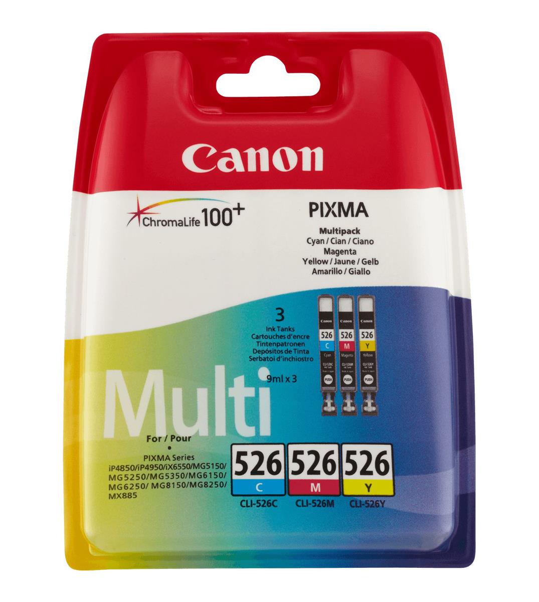 Canon CLI-526 Multipack 3x9ml Tinte cyan/ magenta/gelb
