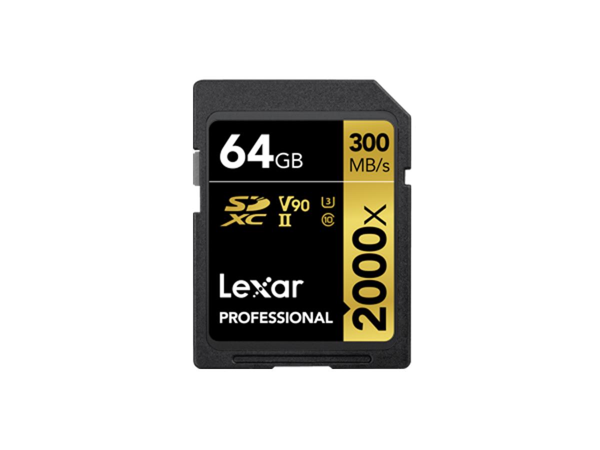 Lexar SD Pro Gold Series UHS-II 2000x 64GB V90