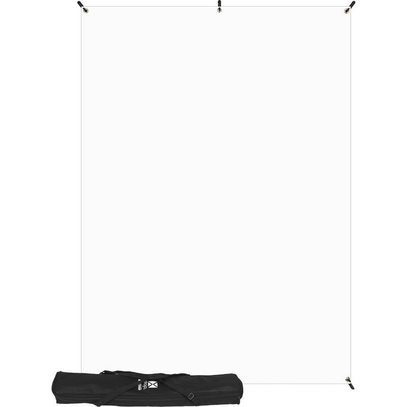 WESTCOTT X-Drop - Mobiler Hintergrundrahmen und Stoff 5 x 7-Zoll (ca. 150 x 210 cm) - Weiß
