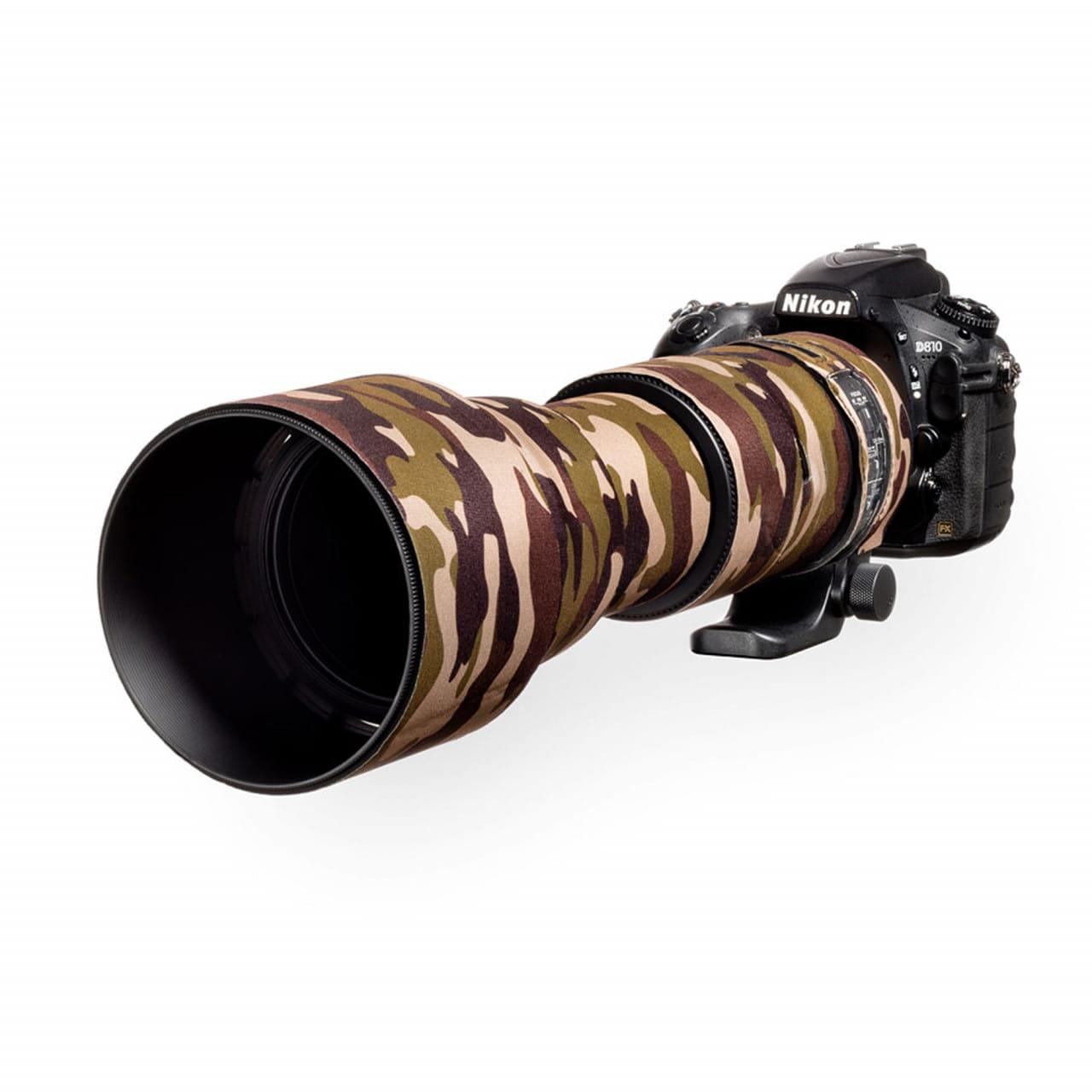 EASYCOVER Lens Oak Objektivschutz für Sigma 150-600mm f/5-6.3 DG OS HSM Contemporary Braun Camouflag