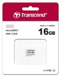 Transcend 16 GB microSDHC-Karte 300S UHS-I U1 Cl10 20MB/s