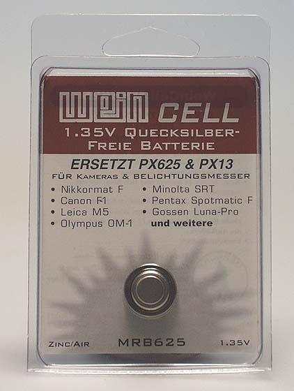 Wein Cell Knopfzelle MRB625 Zink/Luft Batterie Ersatz für PX625  PX13  1,35V