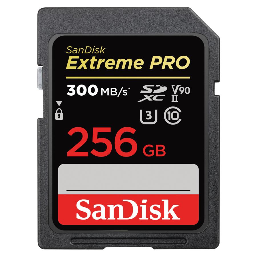 SanDisk SDXC Extreme PRO 256GB (V90/U3/UHS-II/Cl.10/R300)