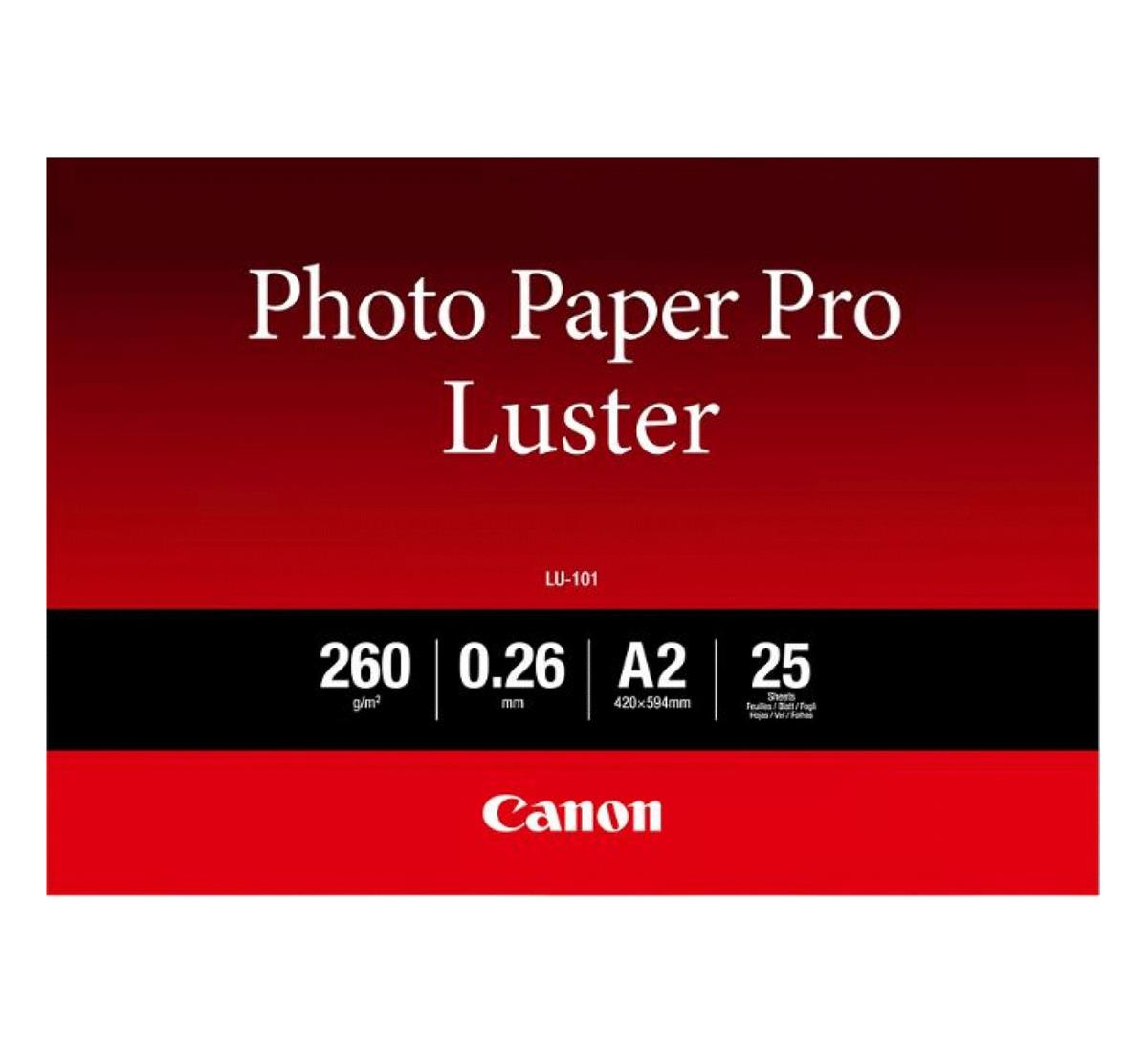 Canon LU-101 PRO-Fotopapier Luster A2, 25 Blatt 260g