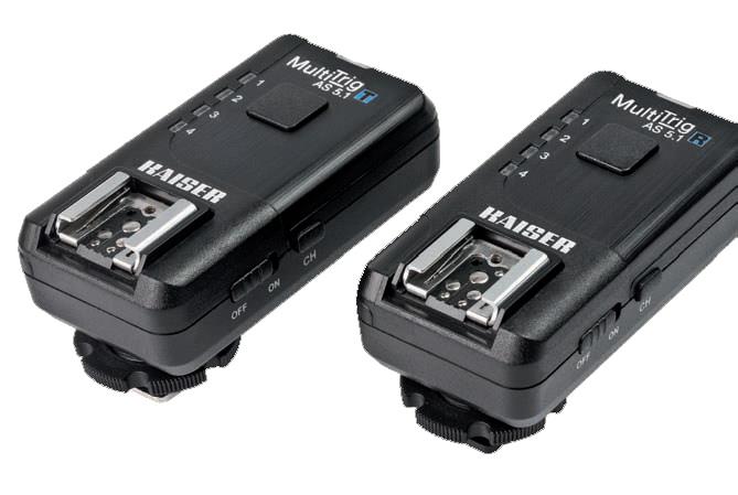 Kaiser Fototechnik Funkauslöser-Set MultiTrig AS 5.1 Set Xtra, für Kamera oder Blitz. Sender, Empfän