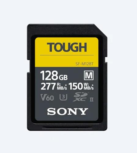 Sony 128GB SDXC Cl10 UHS-II U3 V60 TOUGH, 277/150 MB/s