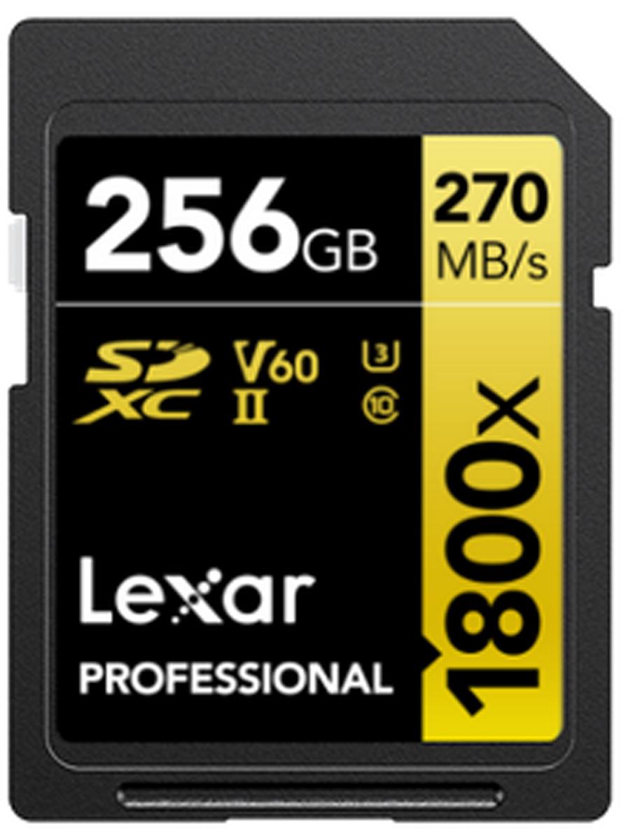 Lexar SD Pro Gold Series UHS-II 1800x 256GB V60