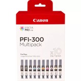  PFI-300 Multipack Tinte MBK/PBK/CO/GY/R/C/M/Y/PC/PM 10 für ImagePrograf PRO-300